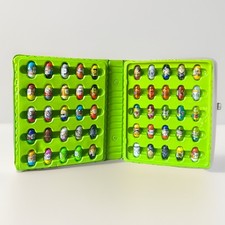 Lot of 50 MIGHTY BEANZ in  Vintage Green Might Beanz Folder