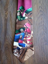 VINTAGE Polo Ralph Lauren Equestrian Jockey 90s 100% Silk Tie 54β USA Made