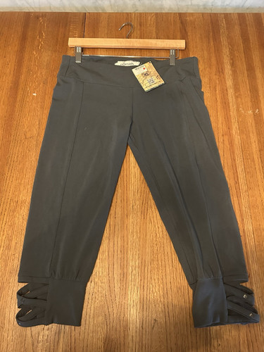 Nomads Hemp Wear Foxtrott Capri Slate Blue Leggings Size XL Reg $60 NWT