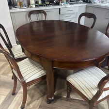 Solid Mahogany Extending DiningTable WindMechanism 6 chairs OPEN 2 OFFER