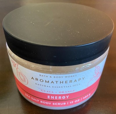 Bath And & Body Works Aromatherapy Guava Orange Sea Salt Body Scrub  17 oz / 482