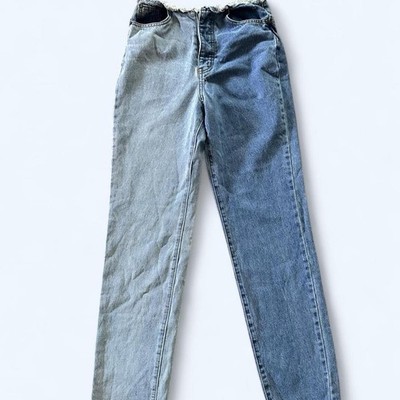 NWOT Nasty Gal Distressed Two-Toned Low Rise Jeans Size 4 