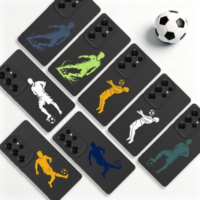 Football Athlete Print Case For Samsung S26/S25/S24 Ultra/S23/A36 Silicone Cover