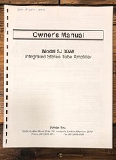Amplificatore valvolare Jolida SJ-302A SJ302A proprietario / manuale utente *originale*