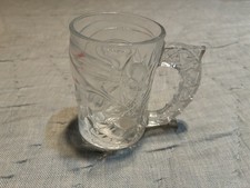1995 McDonald's Batman Forever Embossed Original Clear Collectible Glass Mug