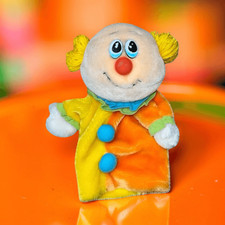 Vintage 1982 Dakin Clown Hand Puppet Plush Toy Collectible 11  