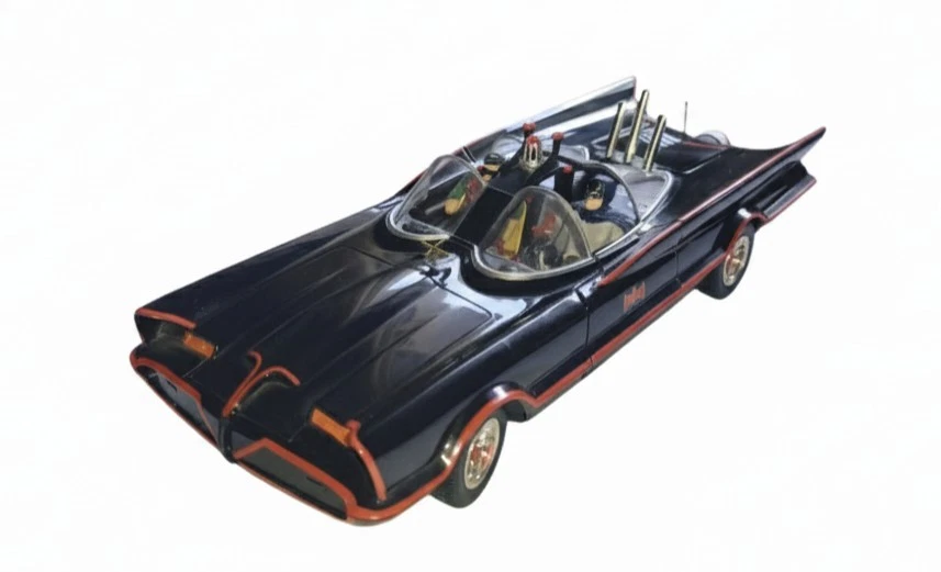 Batmobile '66 Adam West's TV Serie HOTWHEELS 1:18 + Figures  - Immagine 2 di 4