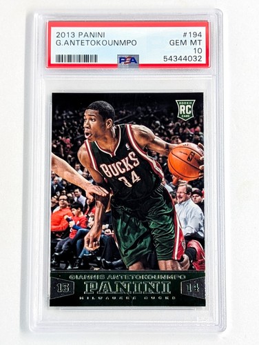 2013 PANINI #194 GIANNIS ANTETOKOUNMPO ROOKIE RC PSA 10
