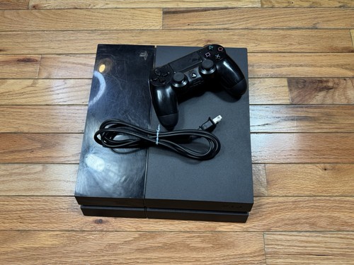 Sony PlayStation 4 500GB Jet Black Console CUH-1001A Controller Tested Read HDMI