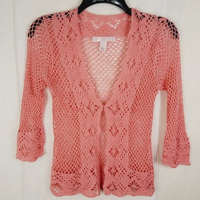 Crochet Hi Fairies Cardigan VTG Victorias Secret Angels Crocheted