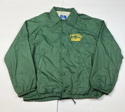 Vintage Champion Jacket Men Large Green Cougar Windbreaker Lightweight 90s USA