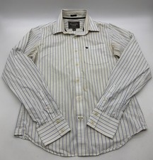 Abercrombie  Fitch Muscle Button Up Shirt Men L Striped Pocket Logo. 39396
