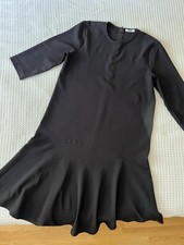 GANNI Black Jacquard Dress Loose Fit Oversized Shift Women’s Size 40 M