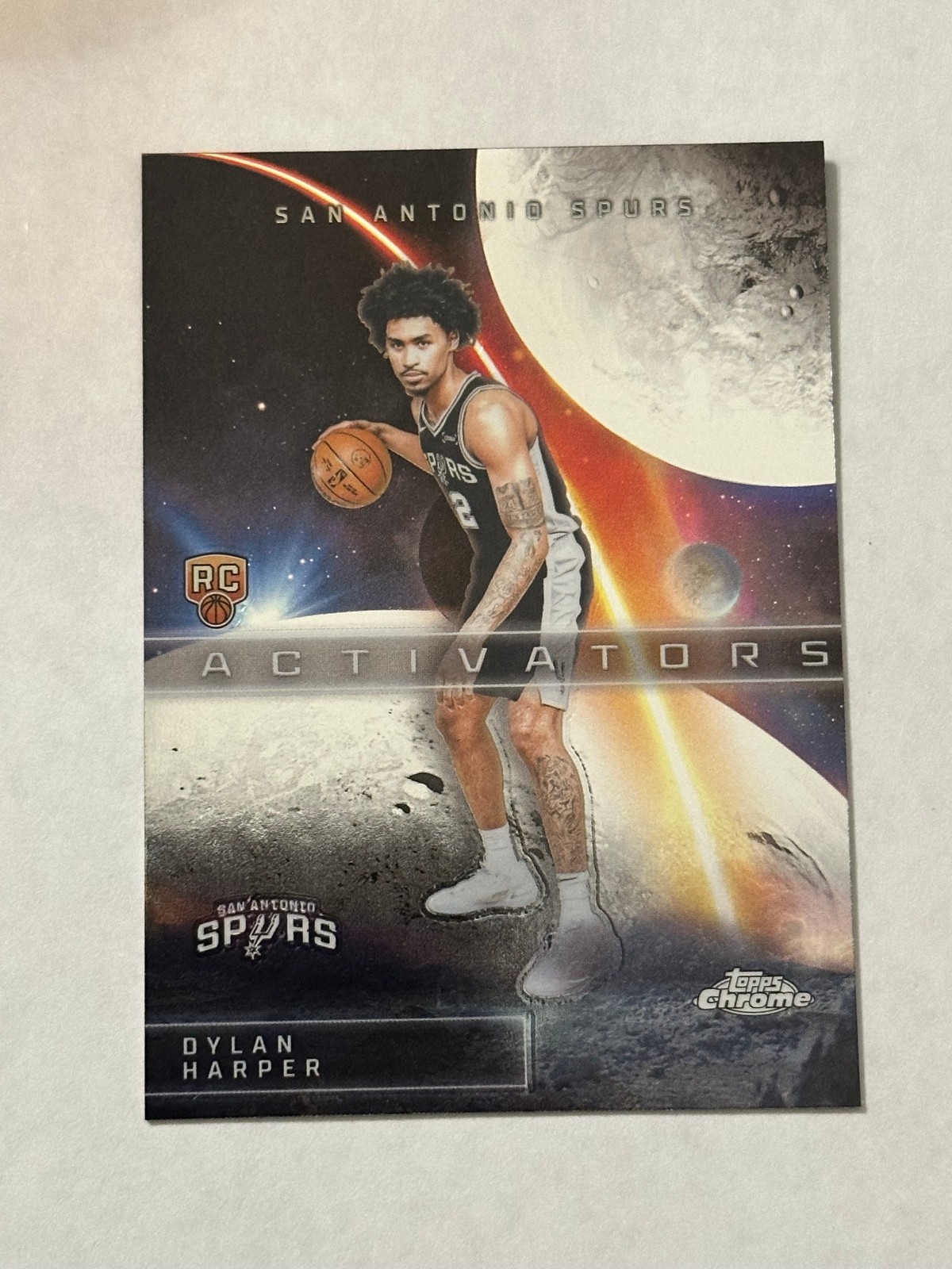 2025-26 Topps Chrome Basketball  Activators AC-12 Dylan Harper Rookie RC Spurs