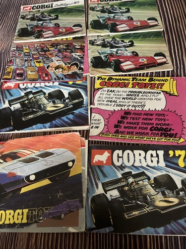 Lot Of 8 Vintage Corgi Cars And Toys Catalogs 1970s