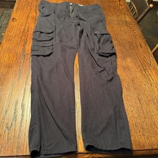 Wrangler Regular Taper Five Star Premium Cargo Pants Mens 33x30 Black work Pants