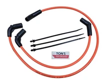 Ton's 8mm Ignition Spark Plug Wires Harley H-D FLT FLHT FLHR FLTR 09-15 Orange
