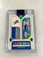 2023 Panini National Treasures Jared Goff Franchise Treasure Gold Holo Patch /10