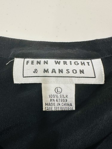 Fenn Wright Manson Womens Top Size L Black 100%Silk Sleeveless Casual Shirt - Picture 4 of 7