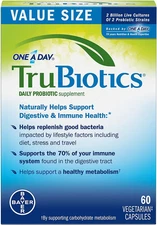 Daily Probiotic, 60 Capsules - Gluten Free, Soy Free Digestive + Immune Health S
