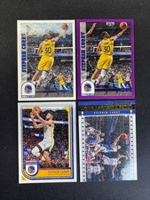 (4) Stephen Curry NBA Hoops Purple Parallel Winter Lights Camera Action Warriors