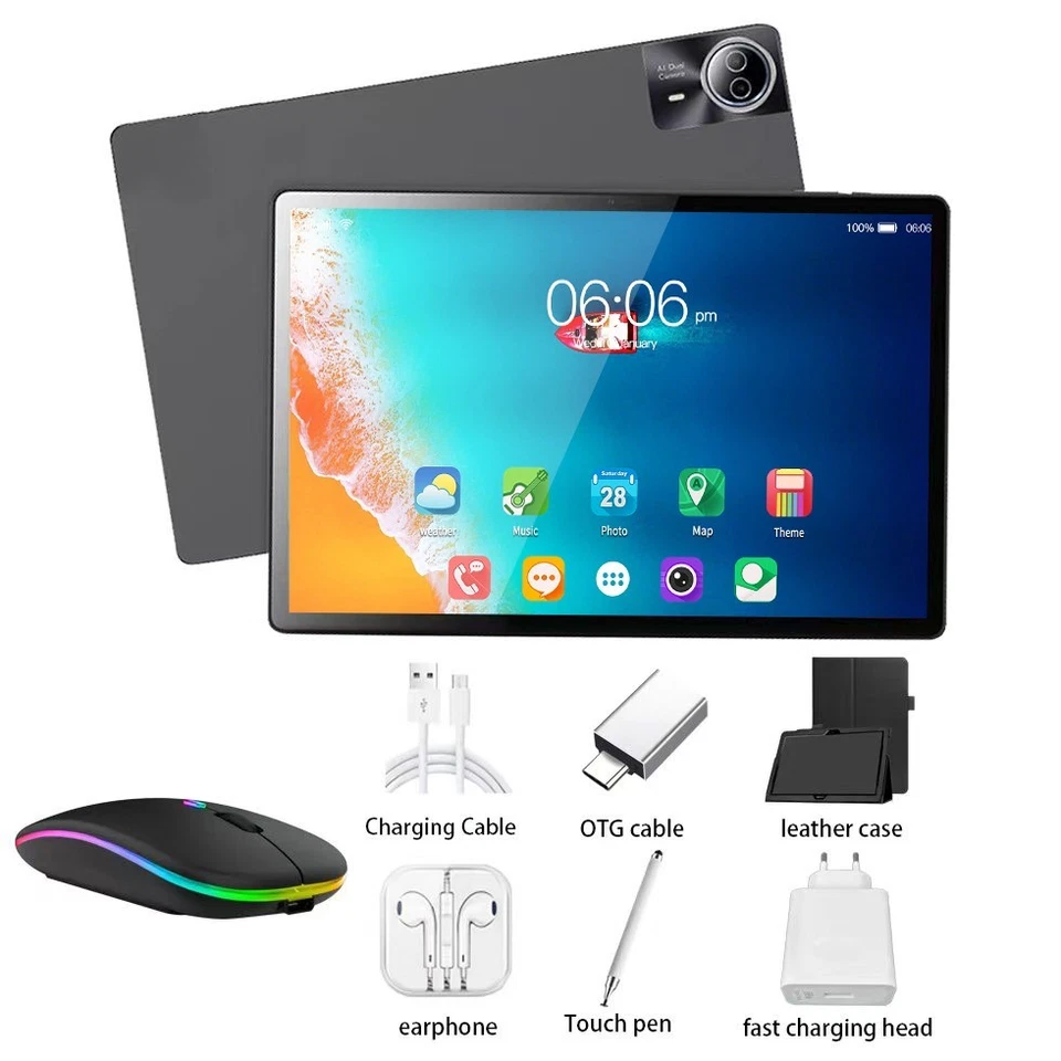 XYLORE New 4G phone Tablet 14 inch Android 14 20GB RAM+1TB ROM with keyboard and mouse