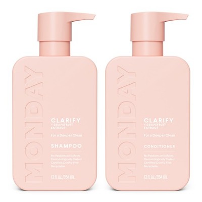 Clarify Shampoo and Conditioner Set 12 oz for Oily Hair Made with Grapefruit ...