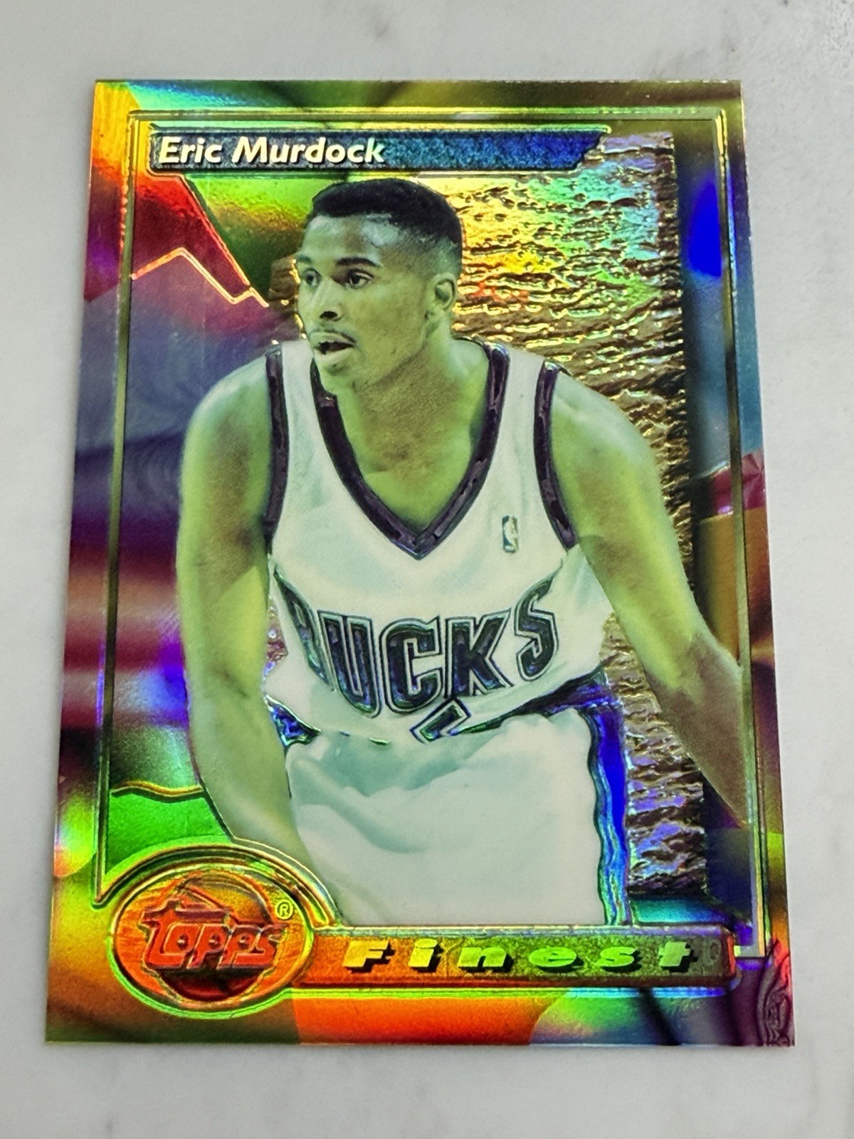 1993-94 Topps Finest Refractor Eric Murdock #160 Milwaukee Bucks