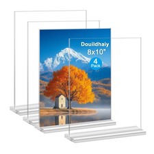 Acrylic Picture Frames 8x10 inches, 4 Pack Clear Plastic Picture Frames Holde...