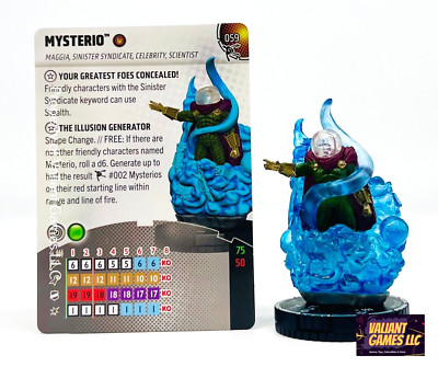 Marvel Heroclix Mysterio #059 w/ Card Spider-Verse Set