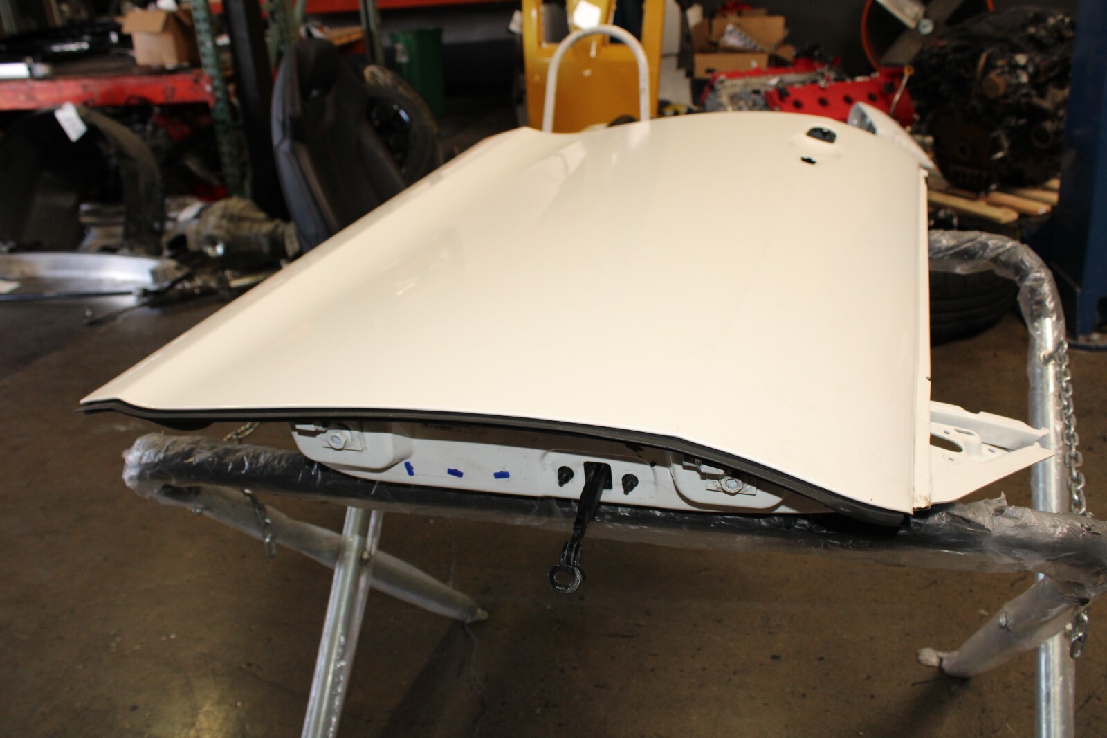 Maserati Ghibli, RH, Right, Front Door Shell, White, Used, P/N 673007993