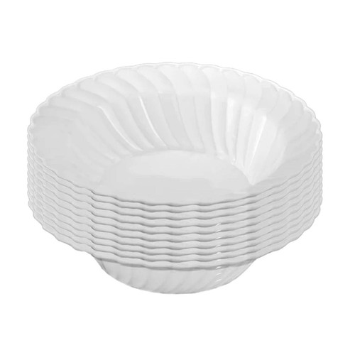 Disposable Plastic Round Soup Bowls, Vintage Flair Salad/Dessert Bowls 180pcs - Picture 29 of 30