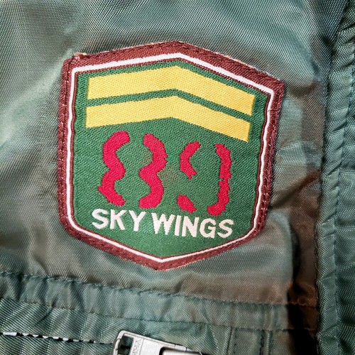 Giacca Bomber Bambino Top Gun USAF Verde con Toppe Cappuccio Taglia 18 Mo Halloween - Foto 5 di 16