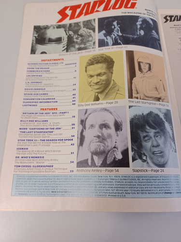 Starlog Magazin Ausgabe #80, März 1984, Rückkehr der Jedi-Ritter Cover ROTJ - Bild 5 von 11