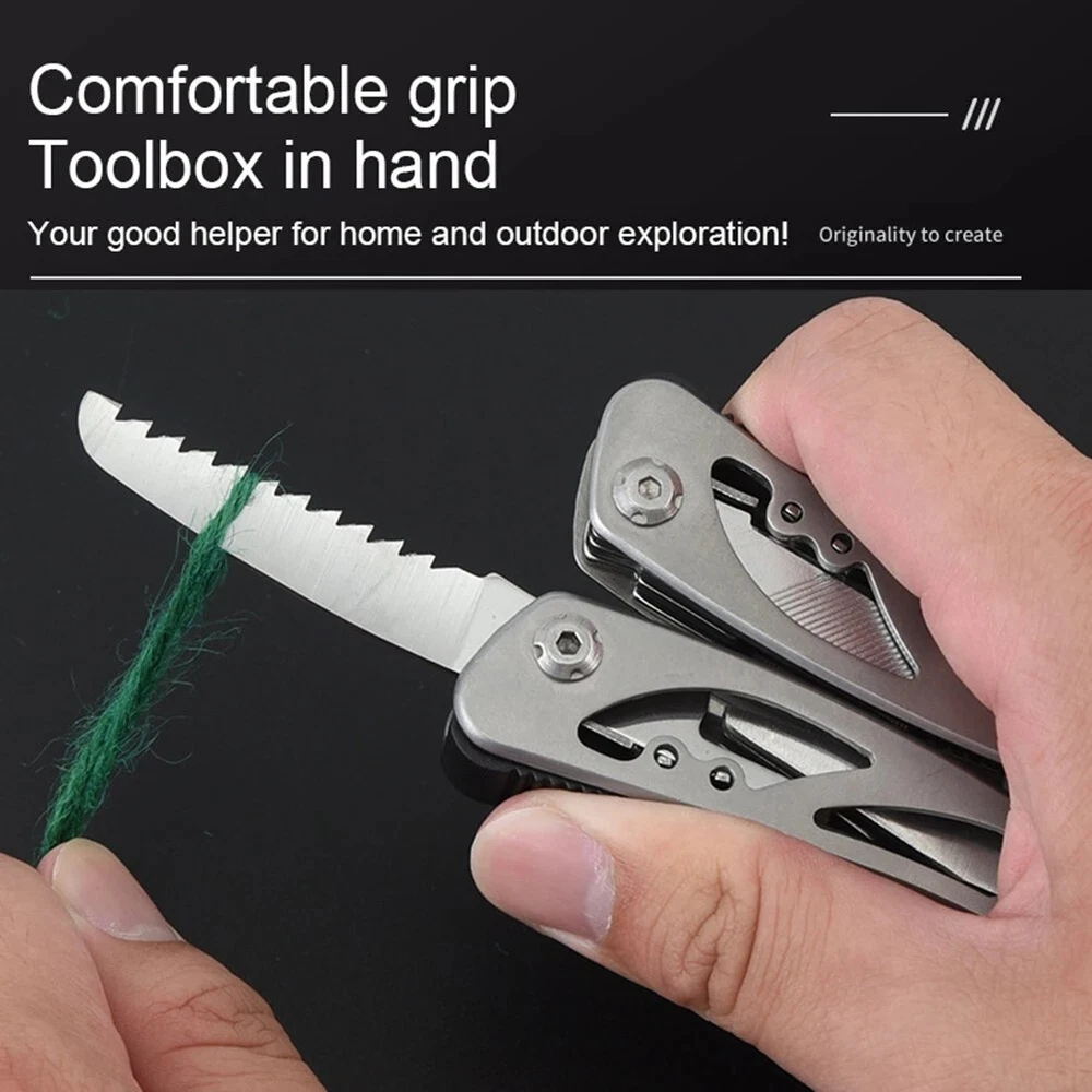 Stainless Steel Survival Multi-Tool with Plier Knife Wire Cutter File
