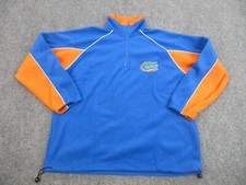 Florida Gators Sweater Mens Extra Large Blue Logo Zip College Football Russell