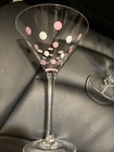 Martini Glasses Pampered Chef Pink White Polka Dot Retired #2294 Set Of  2 — photo 6
