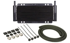 Derale 9 Row 8000 Series Aluminum Plate & Fin Power Steering Cooler Kit 13215
