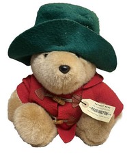Eden Paddington Teddy Bear Macys Plush Green Hat Red Coat Hood 15