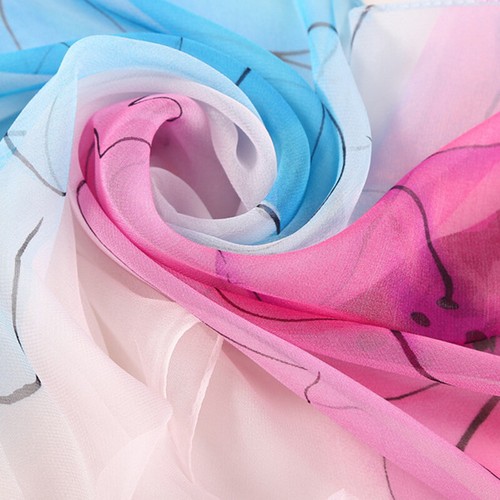 Damen langer Blumenmuster Seidenmischung Pashmina Schal Halstuch Schal Sonnencreme Schals Geschenk - Bild 43 von 58