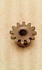 Gilbert Erector Set Part P13 12 Tooth Gear;1/8" Face: Brass Plated Metal