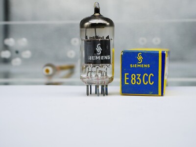 1 x E83CC SIEMENS MIG ECC83 NOS/NIB Roe-V-10 testet Röhre Tube NEW in Box