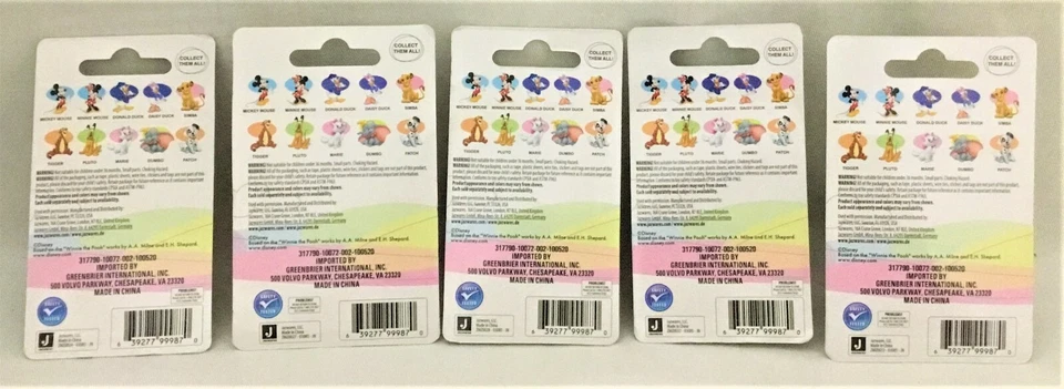 Juego de 5 mini figuras coleccionables de Disney: Dumbo, Tigger, Simba, Patch, Marie Foto 2 de 4