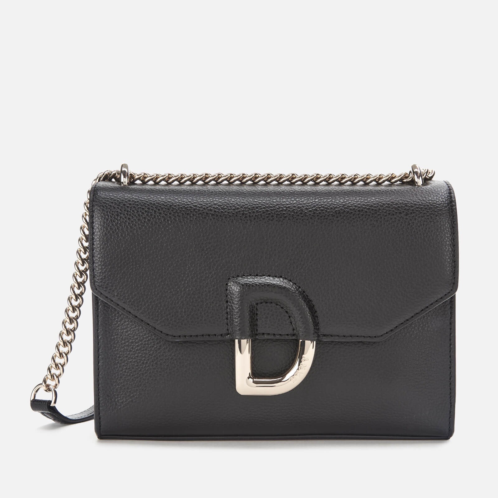 DKNY Von Flap Shoulder Cross Body Leather Handbag Cross Body Bag Black  RRP £220