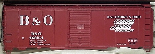 Accurail HO 8130.2 Baltimore & Ohio 40' SD Steel Boxcar #468154 Sentinel Service | Zustand: New