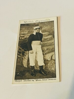 WD HO Wills Cigarette Tobacco 1937 Trading Card Cinema Stars Beau Ideal  Forbes
