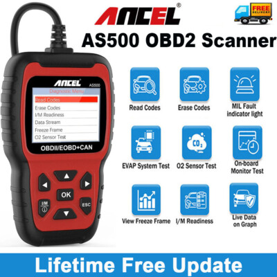 KFZ OBD2 Diagnosegerät Auto Scanner Codeleser Fehlerauslesegerät ANCEL AS500