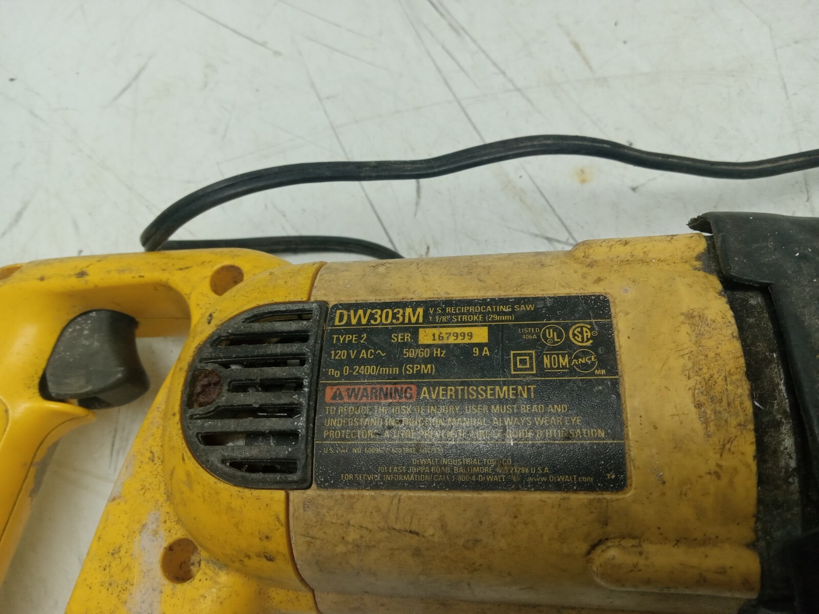 DEWALT Reciprocating Saw DW303M Corded Electric for sale online eBay
