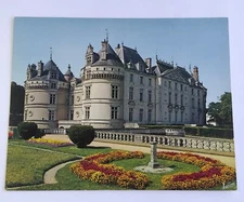 Vintage French Castle Oversize Postcard 9x12 Louis XVI Loire Valley Lude Château