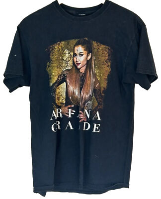 Ariana Grande Shirt Short Sleeve Crew Neck Concert Shirt Band Tee Black M
